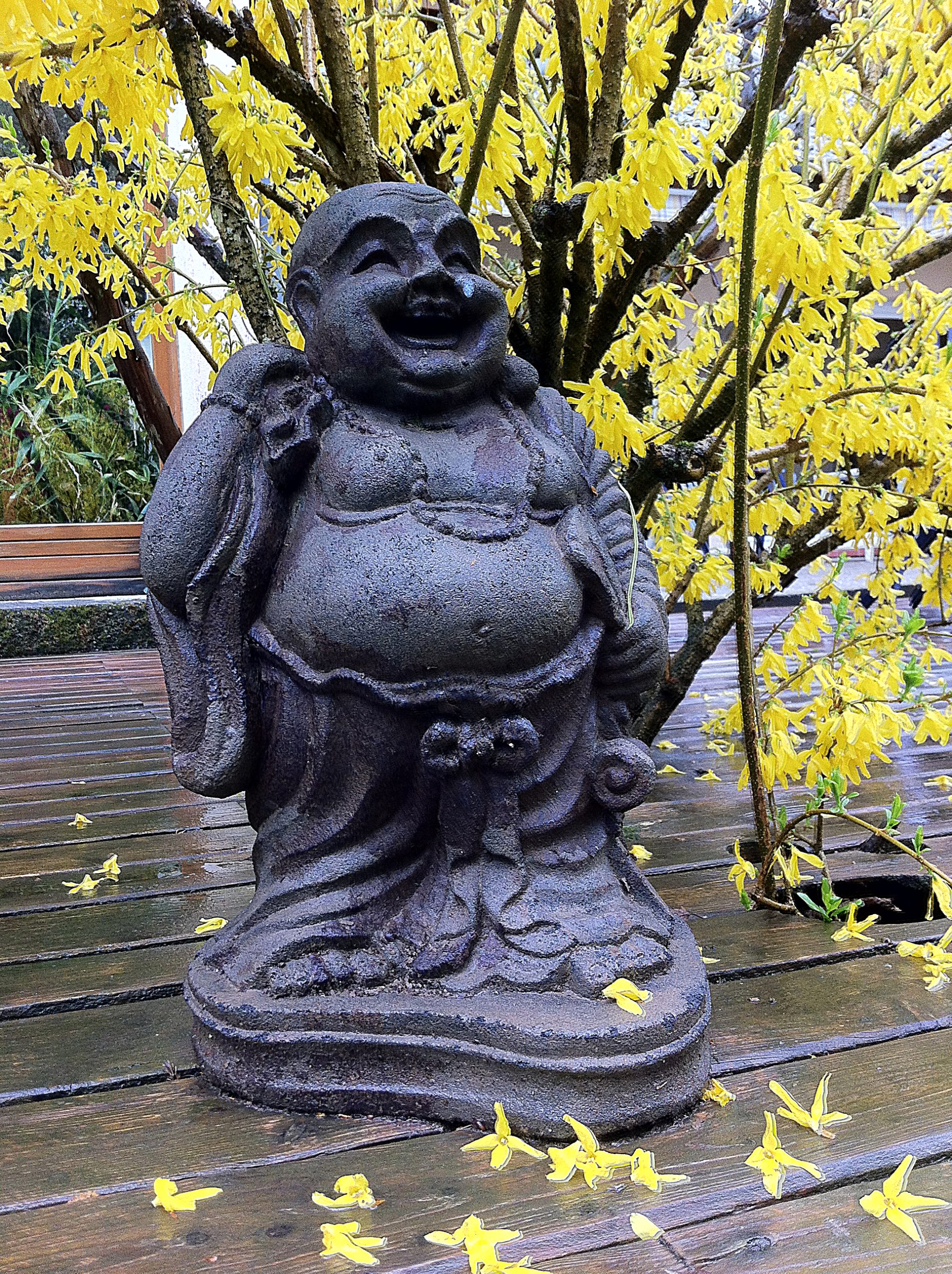 Statue bouddha rieur, photo de François Busson