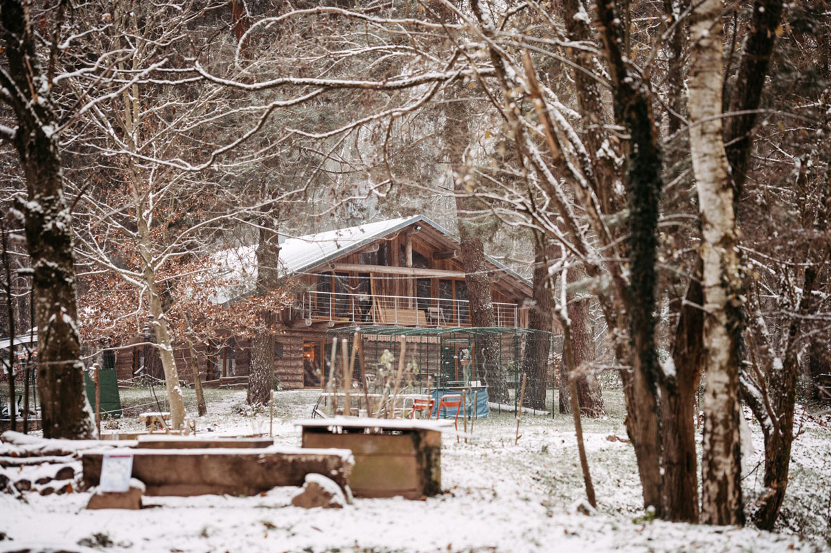 chalet du kibo en hiver